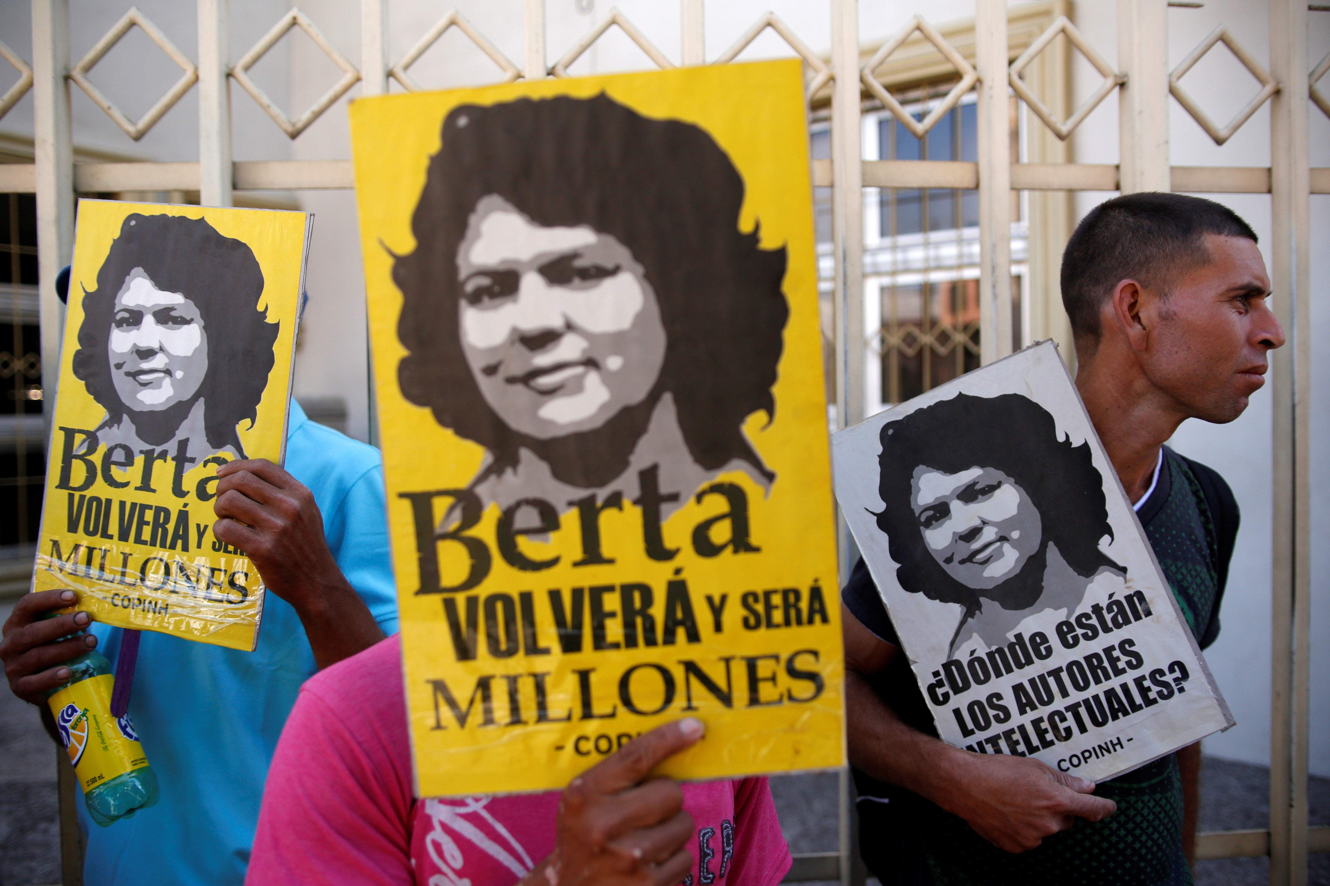 Protesters remember Berta Cáceres, an environmental and indigenous rights campaigner murdered in 2016. 