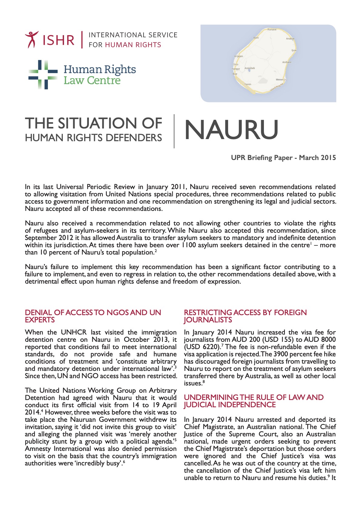 Nauru Lift The Veil Of Secrecy On Human Rights Ishr 0600