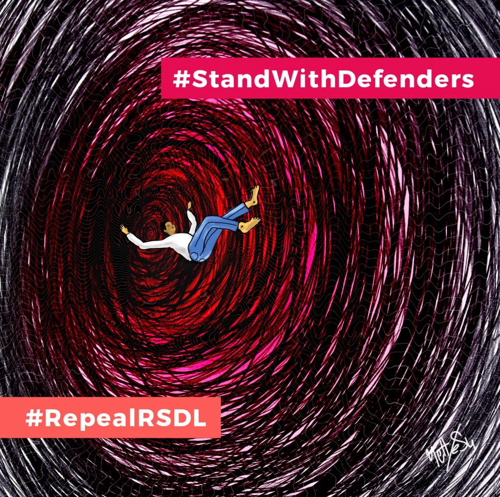 Call on China to free defenders and #RepealRSDL