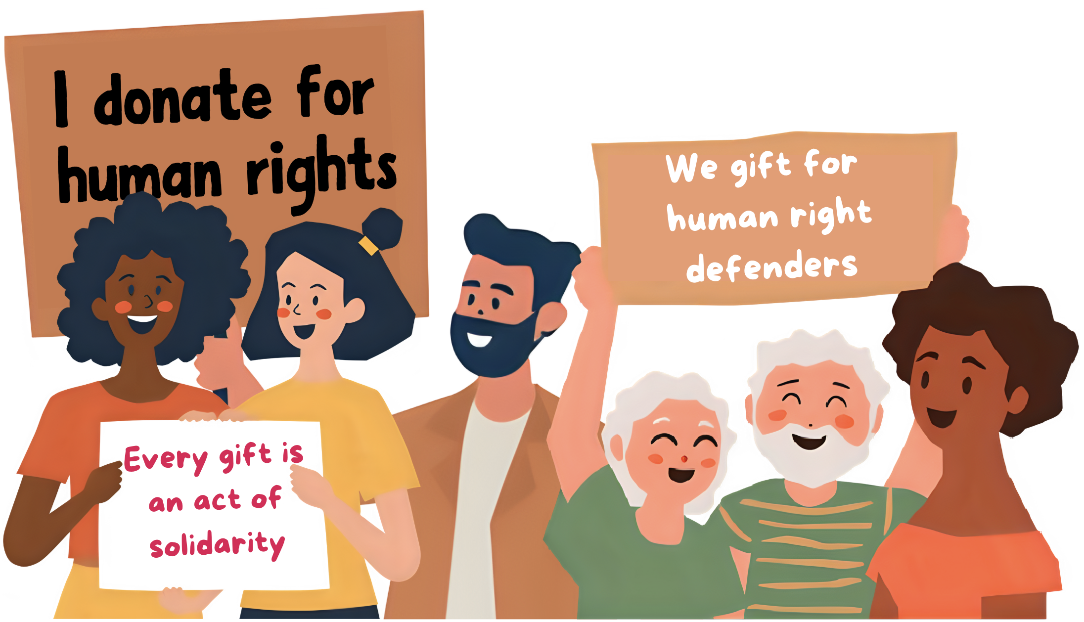 People sharing their donation