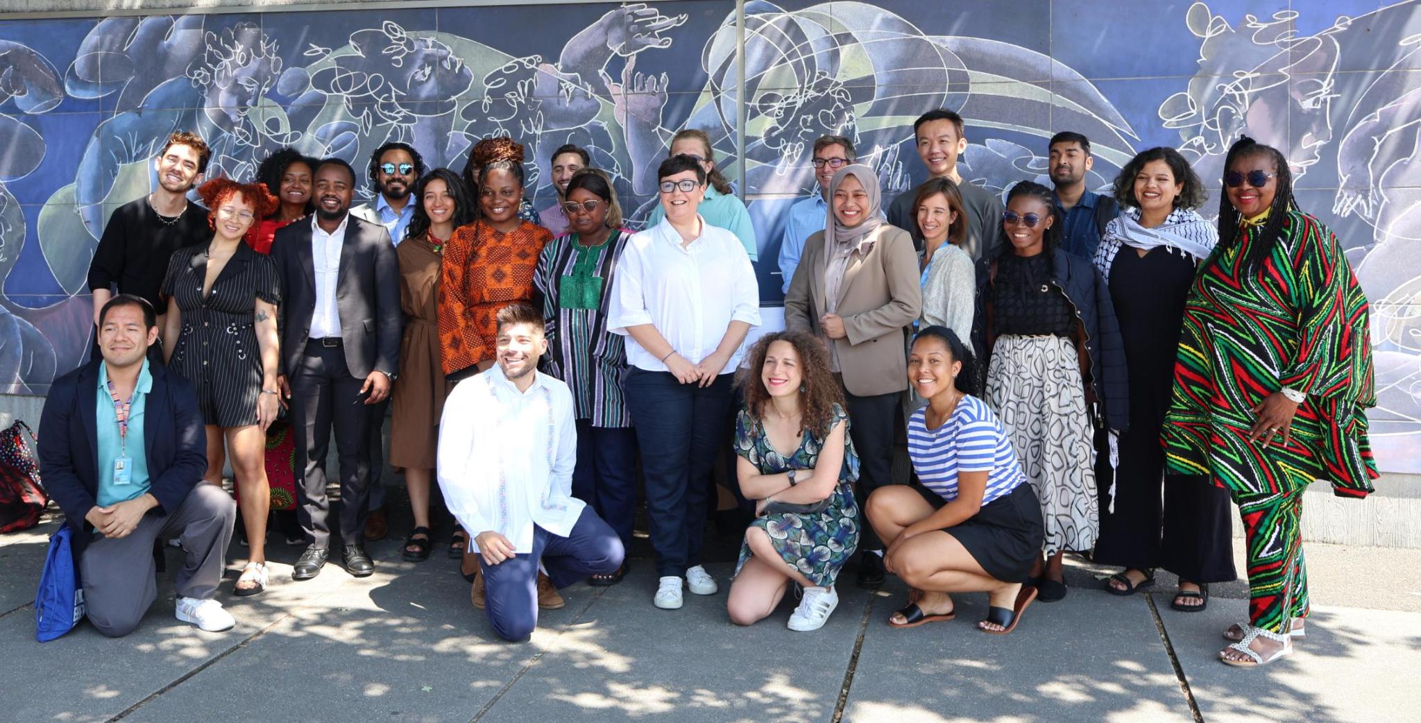 2025 Human Rights Defender Advocacy Programme (HRDAP) participants and ISHR staff in front of the UN building in Geneva Donate to bring human rights defenders to Geneva. ©Ben Buckland for ISHR