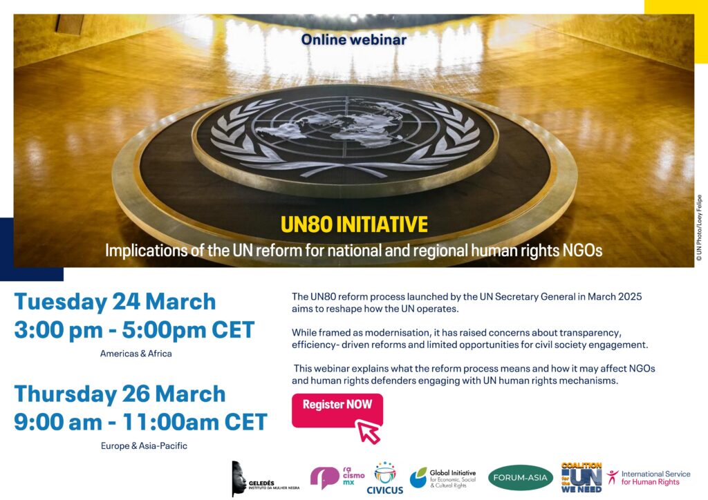 Upcoming webinar on the UN80 Initiative for NGOs